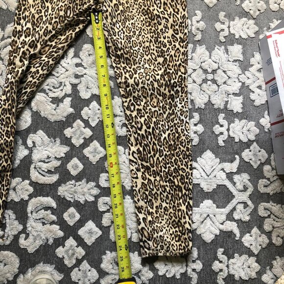 7 For All Mankind Sz 29 Waist, Dk Brown/Black & Tan Cheetah print,  skinny jeans - Picture 8 of 13
